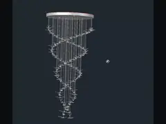 Metal Leaf Shaped Custom Lighting Hotel Lobby Main Chandelier Staircase Lights