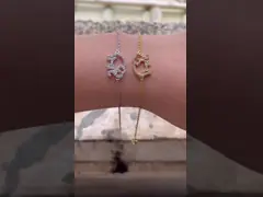 925 Sterling Silver Elephant Bracelet With Micro Insert Technology And White Diamond CZ