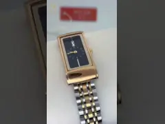 Custom Analog Lady Quartz Watch Silver And Golden Band Stainless Steel Quartz Watches