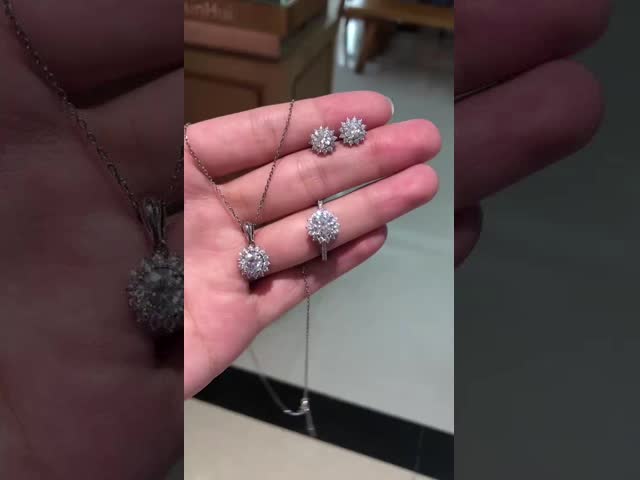 3.5G 925 ステルリングシルバー ダイヤモンド ジルコンの結婚指輪