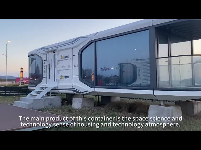Sleek Prefab Dwelling 40FT Prefabricated Capsule Soundproof For Working Use