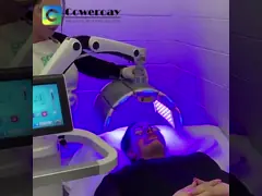 Массаж тела облегчает иммунную поясничную боль Красный и синий светотерапевтические устройства для дома video