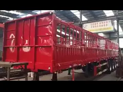 Steel / Aluminum Fence Cargo Semi Trailer With FUWA/BPW Axles For Bulk Cargo Transport