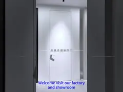 White Finished Aluminium Glass Hinged Door Contemporary  Aluminum Folding Doors