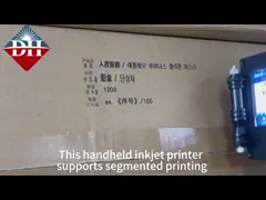 Water Based Cartridge 5cm Dual Nozzle Handheld Inkjet Printer For Pearl Cotton 150-600DPI Printing Accuracy