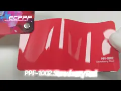 PPF-1002 Красный красный цвет клубники Изменение краски Защитная пленка 1.52x16m / 60inchx53ft 8mil video