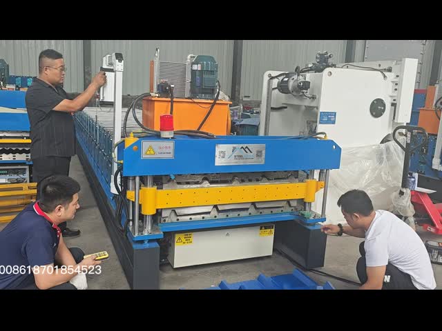 Color Steel Profile Glazed Roof Tile Roll Forming Machine For Zinc Sheet