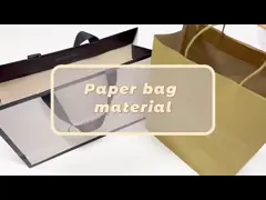 Bolsa de compras de papel kraft reciclado impressa sob medida estilo boutique com o seu próprio logotipo