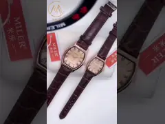 Elegant Analog Stylish Couple Watch With 40mm Dial Luminous And Leather Band