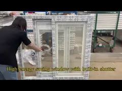 European Style Horizontal PVC Sliding Window Hurricane Proof Glass Windows