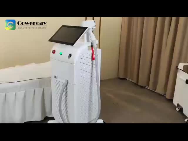 Производитель Платиновый Титановый 1200w Диодный лазер 808nm Удаление волос видео