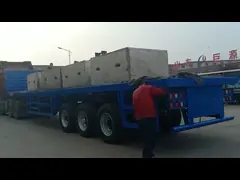 40ft Flatbed Semi Trailer with 12 Container Locks in Ghana Double Axle Steel Trailer