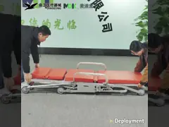China 190 X 55 X 92CM Folding Ambulance Stretcher Trolley 40kg Height Adjustable Automatic Boarding supplier