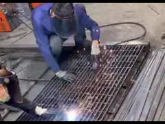 Serrated Galvanized Rebar Grating Pressed 32*5mm  Stair Tread Grating