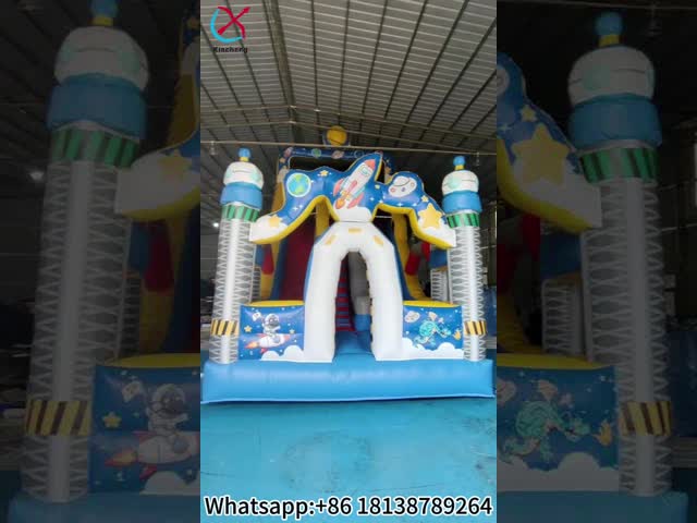 Manufacturer Inflatable Astronaut Space Slide Inflatable Double Dry Slides For Sale