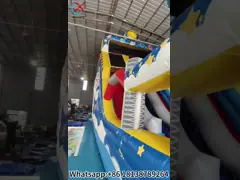 Inflatable Astronaut Space Slide Inflatable Double Dry Slides