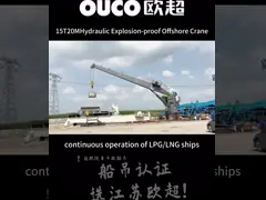 15T 20M Hydraulic Marine Crane Explosion Proof Offshore Oil Platform Crane