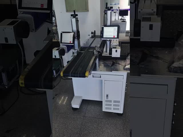 20W 30W 50W Flying Laser Marking Machine Automated On The Fly Laser Marking