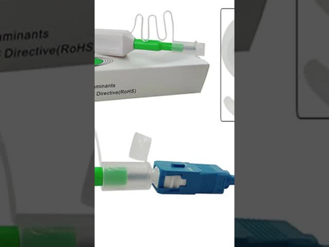 Ручка конечной грани соединителя стекловолокна SC 2.5mm ST FC LC очищая, ручка Одн-щелчка более чистая 800 раз видео