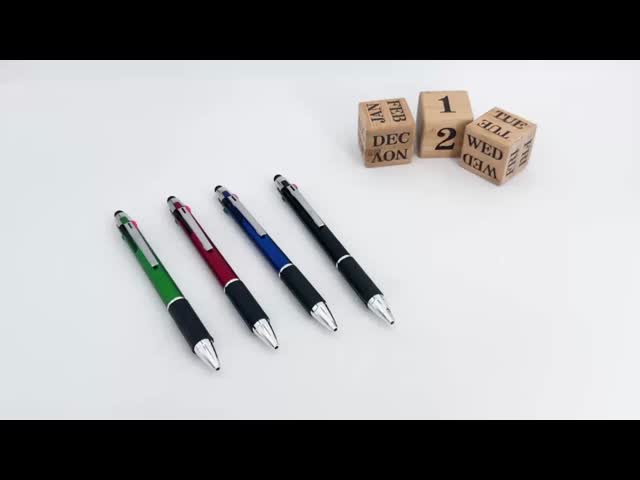 4 Colors In 1 Capacitive Ballpoint Pen 0.5mm Press Multi-functional Ball Pen For Office School