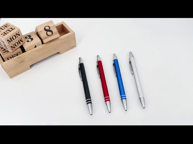 Office Business Metal Aluminum Press Ballpoint Pen High Quality Custom Logo Pen