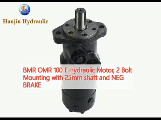 BMR OMR 100 F Hydraulic Motor 2 Bolt Mounting With 25mm Shaft And NEG BRAKE