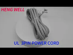 125V 10A PVC Jacket USA 3 pin stroomkabel 100% Pure Cooper met UL certificaat
