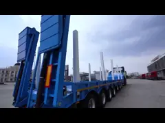 Heavy-Duty Lowbed Semi Trailer For Transporting Oversized Equipment Machinery And Construction Vehicles Safely