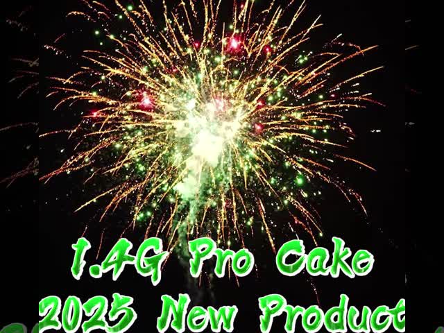 Chinese Wholesale Custom Hot High Quality 200 Shots 1000G Cake Fireworks 1.4 Pro Cake Pyrotechnic For US Market 2025