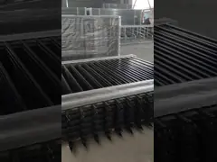 5'X8' Metal Tubular Steel Fence Black Outdoor Zinc Steel Fence