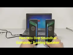 RGB Speaker USB Computer Gaming Stereo Sound bar for PC Desktop Mergeable Gaming Speaker