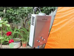 آبگرمکن گازی پنل فولاد ضد زنگ دوش بیرونی 6L