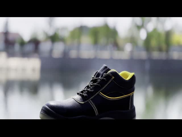 Steel Toe Unisex Safety Boots with Genuine Leather and Metal Protection Work Shoes