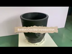 Anti Erosion Carborundum Crucible Straight Graphite Barrel Vessel For Metal Melting