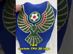 Factory Custom High Quality Patches 3D Raised Logo Waterproof TPU Heat Transfer Patches Iron On Clot