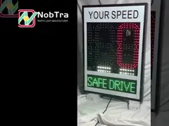 Radar Speed limit Sign with Green Red Colors Radar Detection Distance With 200 Meters for Safe Drive