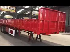 Sale 40 Tons 600mm-1200mm Side Wall Fence Type Cargo Flat Lorry Truck Semi Trailer