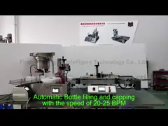 Настольная автоматическая машина для заполнения и закрывания с небольшими размерами для 30 мл жидких бутылок video