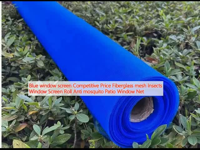 青いガラス繊維の虫のスクリーン 0.3m - 3.0m ガラス繊維のパティオスクリーン 100g