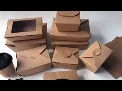 Water Resisting 1000ml Rectangular Take Away Box Cardboard Food Bowls