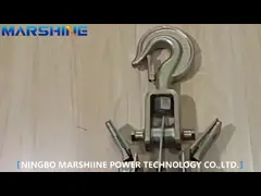 Both Side Opening 50kn Capacity Wire Rope Pulley Block with 2 Sheaves