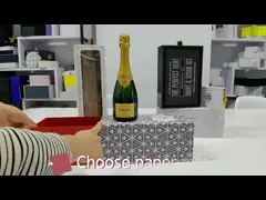 Hard Rigid Paper Wine Packaging Box Luxury Cardboard Drawer Box Customized