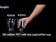 Disposable 20oz PLA Clear Cup With Lid Customized Logo Acceptable