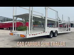 2 Axle Double Speed Landing Leg Car Carrier Trailer For Vehicle Transport