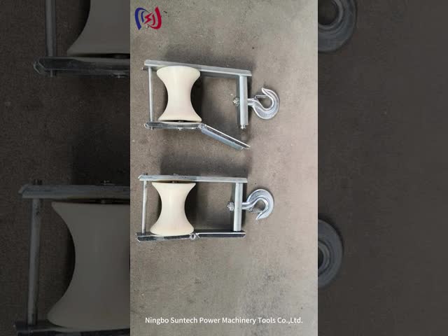 80mm Aerial Cable Conductor Pulley Stringing Roller Block For Overhead Line