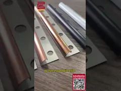 Decorated Round Edge 304 Stainless Steel Tile Trim 12mm Black