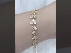 Thorn CZ Diamond Tennis Bracelet Rhodium Plated Black Gemstone Bracelet