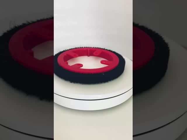 Stenter Machine Parts Krantz Finishing Machine K10 Type Brush Wheel Red Plastic Body Black Brush Wheel