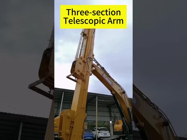 30m 35m ロングリーチ クラムシェル 望遠鏡腕 三段掘削機 ディーパー腕