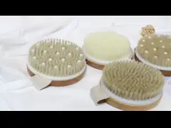 Holmwood Round Body Detox Skin Brush Boar Bristle Body Brush Soft